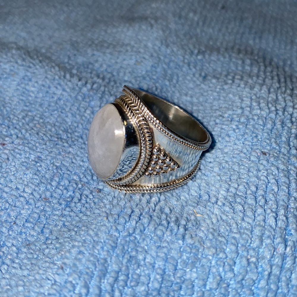 Stunning 925 Solid Sterling Silver Rainbow Moonst… - image 3